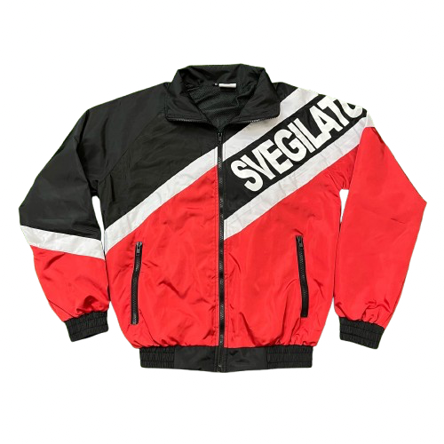 Red Nylon Zip Up