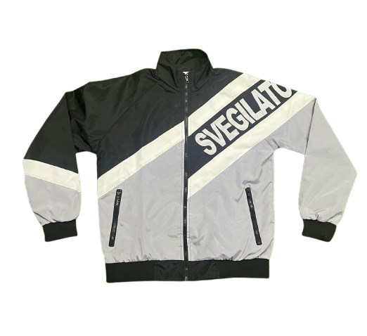 Grey Nylon Zip Up