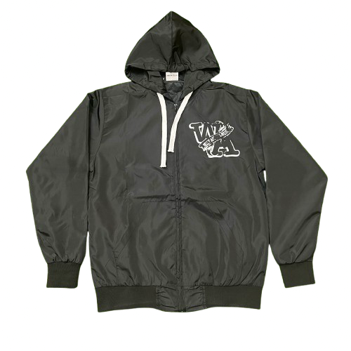 Nylon Black Zip Up