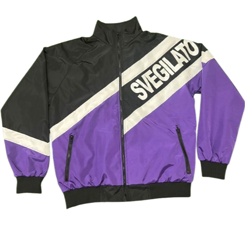 Purple Nylon Zip Up