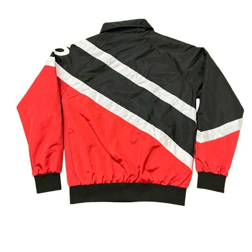 Red Nylon Zip Up