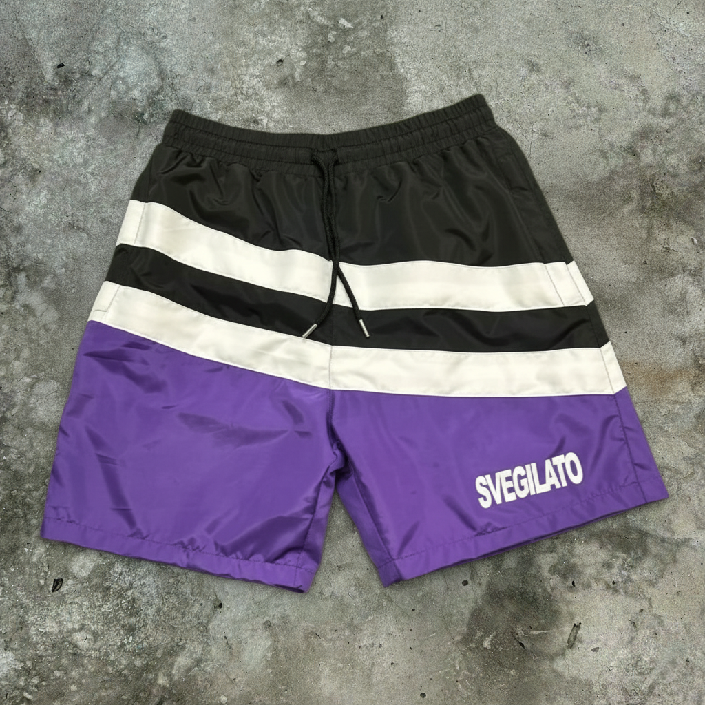 Purple Nylon Shorts